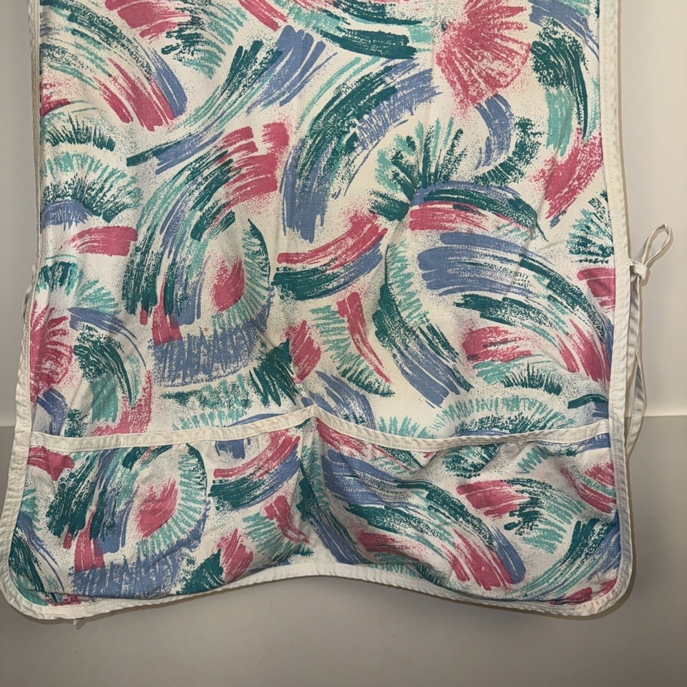 Fashion Seal Womens XL Abstract Brushstroke Apron Tunic Vest Pockets Made in USA - Picture 6 of 8